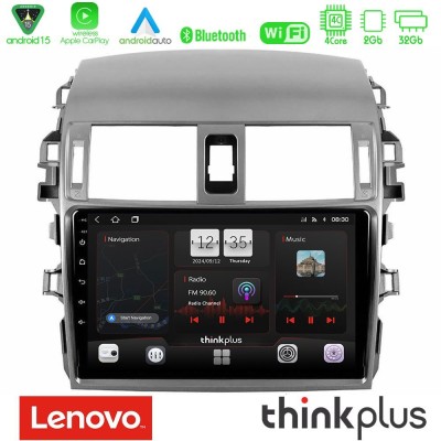 Lenovo Thinkplus Series 4Core Android15 2+32GB Toyota Corolla 2008-2010 Navigation Multimedia Tablet 9" Με Carplay & Android Aut