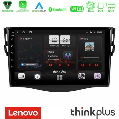 Lenovo Thinkplus Series 4Core Android15 2+32GB Toyota RAV4 Navigation Multimedia Tablet 9" Με Carplay & Android Auto