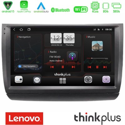Lenovo Thinkplus Series 4Core Android15 2+32GB Toyota Prius 2004-2009 Navigation Multimedia Tablet 9" Με Carplay & Android Auto