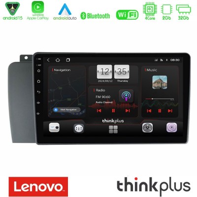 Lenovo Thinkplus Series 4Core Android15 2+32GB Volvo S60 2004-2009 Navigation Multimedia Tablet 9" Με Carplay & Android Auto