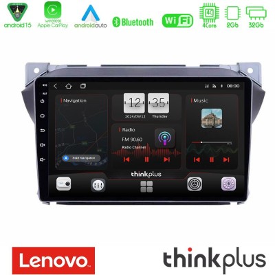 Lenovo Thinkplus Series 4Core Android15 2+32GB Suzuki Alto & Nissan Pixo Navigation Multimedia Tablet 9" Με Carplay & Android Au
