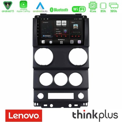 Lenovo Thinkplus Series 4Core Android15 2+32GB Jeep Wrangler 2Door 2008-2010 Navigation Multimedia Tablet 9" Με Carplay & Androi