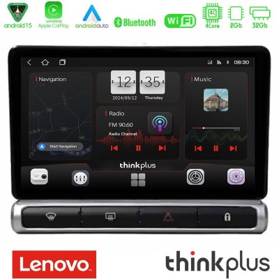 Lenovo Thinkplus Series 4Core Android15 2+32GB Citroen C3 2016- Navigation Multimedia Tablet 9" Με Carplay & Android Auto