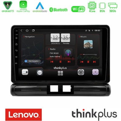 Lenovo Thinkplus Series 4Core Android15 2+32GB Citroen C3 2016- Navigation Multimedia Tablet 9" Με Carplay & Android Auto (Low V