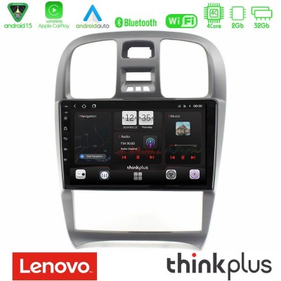 Lenovo Thinkplus Series 4Core Android15 2+32GB Hyundai Sonata 2001-2005 Navigation Multimedia Tablet 9" Με Carplay & Android Aut