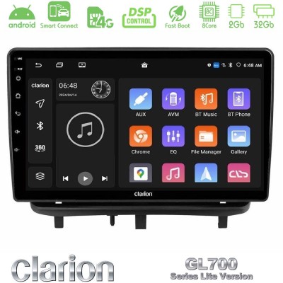 Clarion GL700 Lite Series 8Core Android ClarionOS 2+32GB Opel Corsa D 2006-2014 Navigation Multimedia Tablet 9" Με Carplay & And