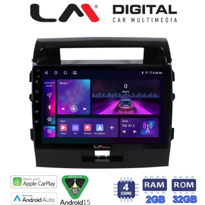 LM Digital - LM ZA4383 GPS Οθόνη OEM Multimedia Αυτοκινήτου για TOYOTA LANDCRUISER 20082015&nbsp; (CarPlay/AndroidAuto/BT/GPS/WIFI/GP