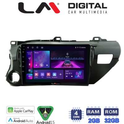 LM Digital - LM ZA4588 GPS Οθόνη OEM Multimedia Αυτοκινήτου για TOYOTA HILUX 2017 (CarPlay/AndroidAuto/BT/GPS/WIFI/GPRS)
