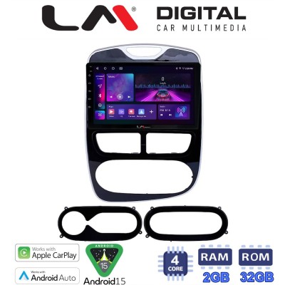 LM Digital - LM ZA4320 GPS Οθόνη OEM Multimedia Αυτοκινήτου για RENAULT CLIO 2012 2015 (CarPlay/AndroidAuto/BT/GPS/WIFI/GPRS)