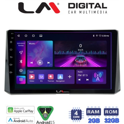 LM Digital - LM ZA4204 GPS Οθόνη OEM Multimedia Αυτοκινήτου για Toyota Corolla 2019 (CarPlay/AndroidAuto/BT/GPS/WIFI/GPRS)