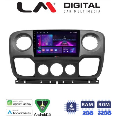 LM Digital - LM ZA4503 GPS Οθόνη OEM Multimedia Αυτοκινήτου για NISSAN NV400 2011 2020 OPEL Movano 2011 2020 RENAULT Master III
