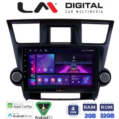 LM Digital - LM ZA4089 GPS Οθόνη OEM Multimedia Αυτοκινήτου για Toyota Highlander 2008 2015 (CarPlay/AndroidAuto/BT/GPS/WIFI/GP