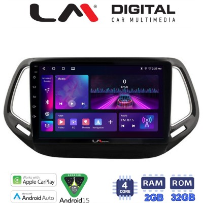 LM Digital - LM ZA4253 GPS Οθόνη OEM Multimedia Αυτοκινήτου για JEEP COMPASS 2017 (CarPlay/AndroidAuto/BT/GPS/WIFI/GPRS)