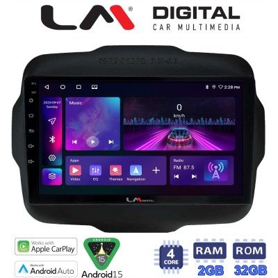 LM Digital - LM ZA4273 GPS Οθόνη OEM Multimedia Αυτοκινήτου για Jeep Gran Cherokee 2014 (CarPlay/AndroidAuto/BT/GPS/WIFI/GPRS)
