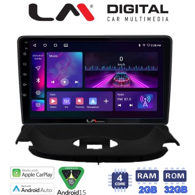 LM Digital - LM ZA4206UP GPS Οθόνη OEM Multimedia Αυτοκινήτου για Peugeot 206 2002 2006 (CarPlay/AndroidAuto/BT/GPS/WIFI/GPRS)
