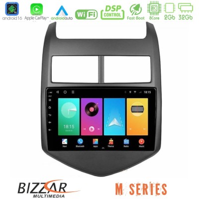 Bizzar M Series 8Core Android16 2+32GB Chevrolet Aveo 2011-2017 Navigation Multimedia Tablet 9"