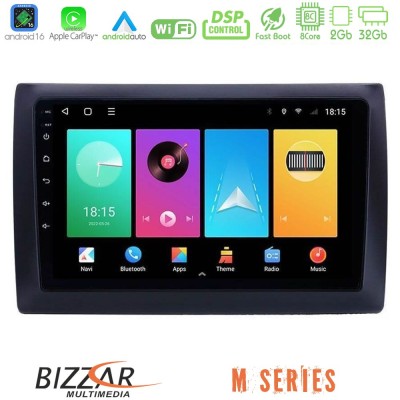 Bizzar M Series 8Core Android16 2+32GB Fiat Stilo Navigation Multimedia Tablet 9"