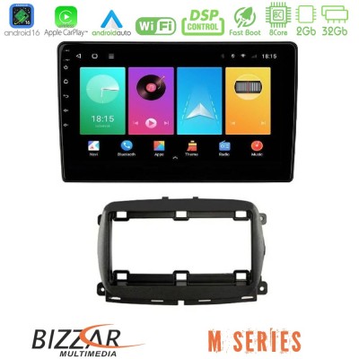 Bizzar M Series 8Core Android16 2+32GB Fiat 500 2016 Navigation Multimedia Tablet 9"