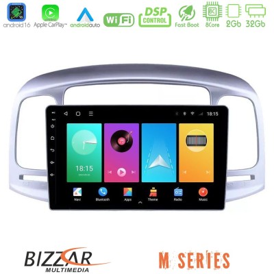 Bizzar M Series 8Core Android16 2+32GB Hyundai Accent 2006-2011 Navigation Multimedia Tablet 9"
