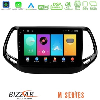 Bizzar M Series 8Core Android16 2+32GB Jeep Compass 2017 Navigation Multimedia Tablet 10"