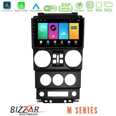 Bizzar M Series 8Core Android16 2+32GB Jeep Wrangler 2008-2010 Navigation Multimedia Tablet 9"