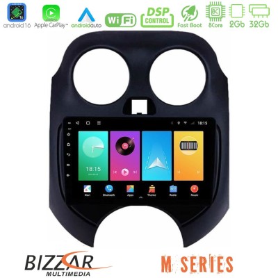 Bizzar M Series 8Core Android16 2+32GB Nissan Micra 2011-2014 Navigation Multimedia Tablet 9"