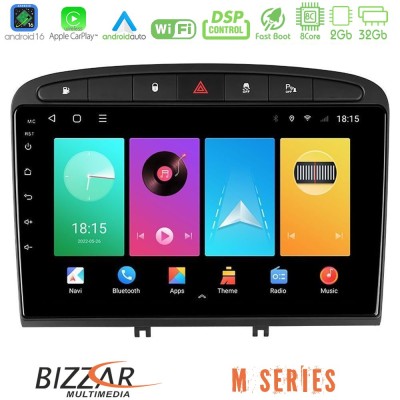 Bizzar M Series 8Core Android16 2+32GB Peugeot 308/RCZ Navigation Multimedia Tablet 9"