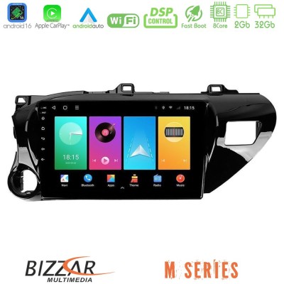 Bizzar M Series 8Core Android16 2+32GB Toyota Hilux 2017-2021 Navigation Multimedia Tablet 10"