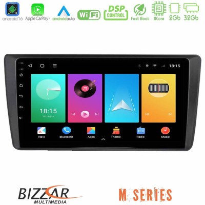 Bizzar M Series 8Core Android16 2+32GB Skoda Octavia 2004-2012 Navigation Multimedia Tablet 9"