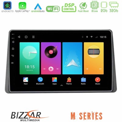 Bizzar M Series 8Core Android16 2+32GB Renault Arkana 2019- Navigation Multimedia Tablet 10"