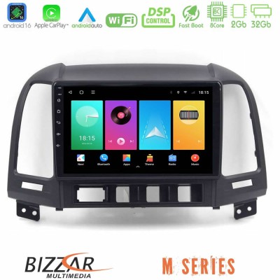 Bizzar M Series 8Core Android16 2+32GB Hyundai Santa Fe 2006-2013 Navigation Multimedia Tablet 10"