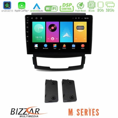 Bizzar M Series 8Core Android16 2+32GB Ssangyong Korando 2010-2014 Navigation Multimedia Tablet 9"