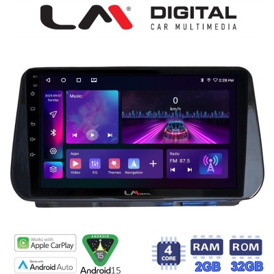 LM Digital - LM ZA4963 GPS Οθόνη OEM Multimedia Αυτοκινήτου για Hyundai Santa Fe - IX45 2018 2019 (CarPlay/AndroidAuto/BT/GPS/W