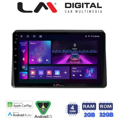 LM Digital - LM ZA4507 GPS Οθόνη OEM Multimedia Αυτοκινήτου για Nissan NV400 2020 Renault Master 2020 Opel Movano 2020 (CarPlay