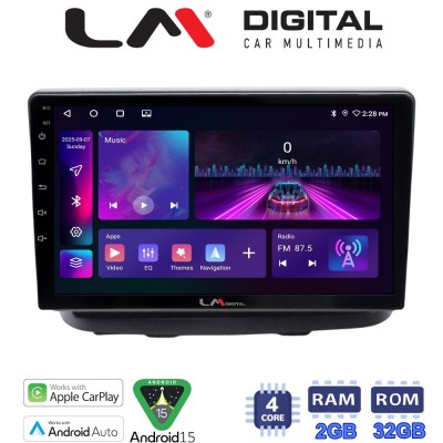 LM Digital - LM ZA4210 GPS Οθόνη OEM Multimedia Αυτοκινήτου για Fiat Doblo 2002 2007 (CarPlay/AndroidAuto/BT/GPS/WIFI/GPRS)