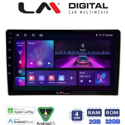 LM Digital - LM ZA4566 GPS Οθόνη OEM Multimedia Αυτοκινήτου για Toyota ProAce 2013 2016Citroen C2 2003 2009Citroen C3 2001 20