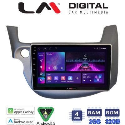 LM Digital - LM ZA4549G GPS Οθόνη OEM Multimedia Αυτοκινήτου για Honda Jazz 2008 2012 (CarPlay/AndroidAuto/BT/GPS/WIFI/GPRS)