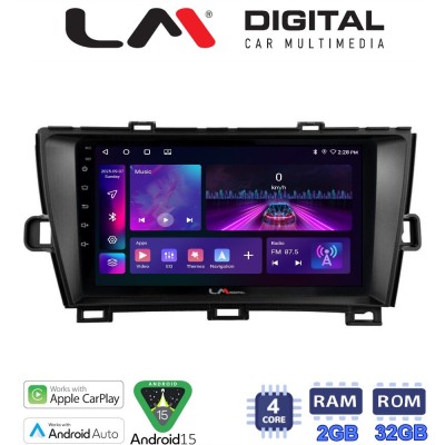 LM Digital - LM ZA4561B GPS Οθόνη OEM Multimedia Αυτοκινήτου για Toyota Prius 2009 2015 (CarPlay/AndroidAuto/BT/GPS/WIFI/GPRS)