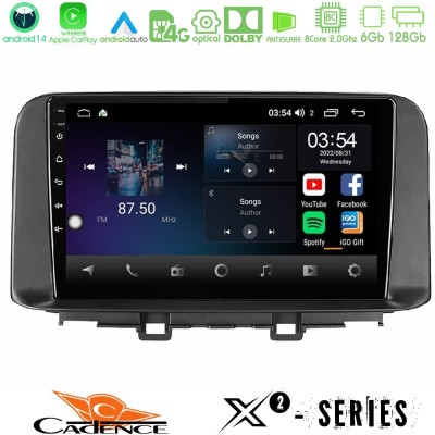 Cadence X2 Series 8Core Android14 6+128GB Hyundai Kona 2018-2023 Navigation Multimedia Tablet 10"