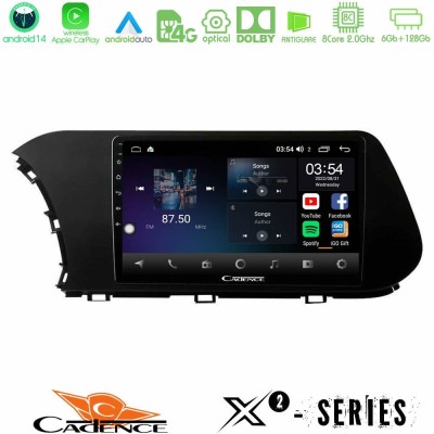 Cadence X2 Series 8Core Android14 6+128GB Hyundai i20 2021-2023 Navigation Multimedia Tablet 10"