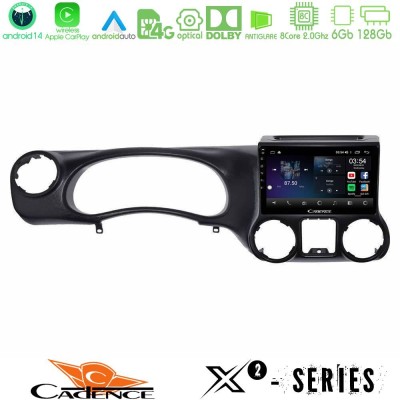 Cadence X2 Series 8Core Android14 6+128GB Jeep Wrangler 2011-2014 Navigation Multimedia Tablet 10"
