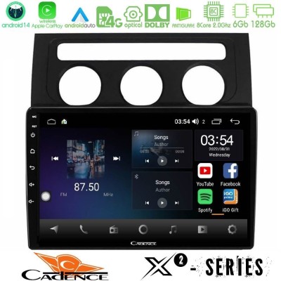 Cadence X2 Series 8Core Android14 6+128GB VW Touran 2003-2011 Navigation Multimedia Tablet 10"