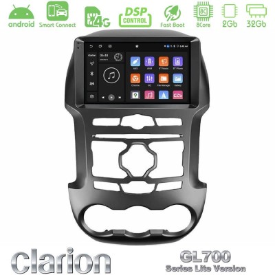 Clarion GL700 Lite Series 8Core Android ClarionOS 2+32GB Ford Ranger 2012-2016 Navigation Multimedia Tablet 9" Με Carplay & Andr
