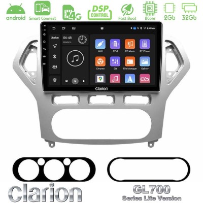 Clarion GL700 Lite Series 8Core Android ClarionOS 2+32GB Ford Mondeo 2007-2010 AUTO A/C Navigation Multimedia Tablet 10" Με Carp