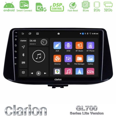 Clarion GL700 Lite Series 8Core Android ClarionOS 2+32GB Hyundai i30 Navigation Multimedia Tablet 9" Με Carplay & Android Auto