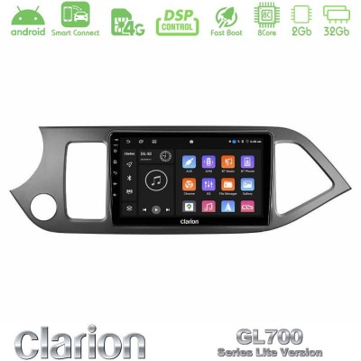 Clarion GL700 Lite Series 8Core Android ClarionOS 2+32GB Kia Picanto Navigation Multimedia Tablet 9" Με Carplay & Android Auto