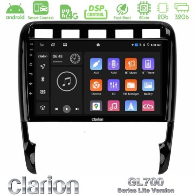 Clarion GL700 Lite Series 8Core Android ClarionOS 2+32GB Porsche Cayenne 2003-2010 Navigation Multimedia Tablet 9" Με Carplay & 