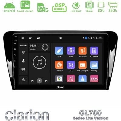 Clarion GL700 Lite Series 8Core Android ClarionOS 2+32GB Skoda Octavia 7 Navigation Multimedia Tablet 10" Με Carplay & Android A