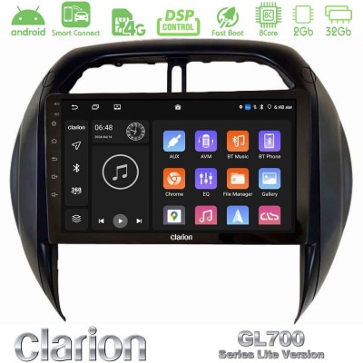 Clarion GL700 Lite Series 8Core Android ClarionOS 2+32GB Toyota RAV4 2001-2005 (Auto A/C) Navigation Multimedia Tablet 9" Με Car
