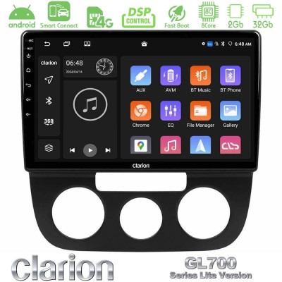 Clarion GL700 Lite Series 8Core Android ClarionOS 2+32GB VW Jetta Navigation Multimedia Tablet 10" Με Carplay & Android Auto